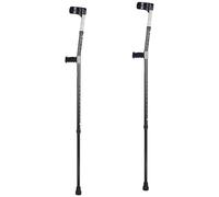 HUIBBGO Forearm Crutches Adjustable Aluminum Alloy Forearm Crutches, Double Adjustable Elbow Crutches Black Adults Walking Healthcare For Elderly Disabled Lightweight Arm Crut
