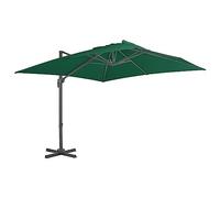 HUIBBGO Garden parasols Cantilever Umbrella 3X Adjustable, Rotatable Garden Parasol with Aluminium Pole and Cross Base, UV Protective Polyester Cover - Azure Blue Outdoor parasols