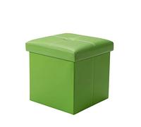 HUIBBGO Ottoman Chair Stool Storage Ottoman Pouffe Stool,Foldable Toy Chest Footstools Boxes,DVD Storage,Shoes Chests Folding Faux Leather Small Seat