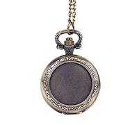 HUIBBGO Pocket Watch with Chain Pocket Watch Classic Embossed Lace Pocket Watch Thin Chain Lace Round Groove Vintage Pocket Watch Perfect for Birthday Or Holiday Vintage Engraved,