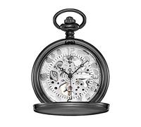 HUIBBGO Pocket Watch with Chain Pocket Watch Men and Women Hollow Pocket Watch Flip Pocket Watch Rome Classic Mechanical Classical Pocket Watch Vintage Engraved Quartz Pocket Wat,