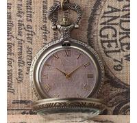 HUIBBGO Pocket Watch Women's Pocket Watches Men's Retro Pocket Watch Classic Nostalgic Ancient Round Pattern Back Shell White Glass Quartz Pocket Watch Pocket Watch Men's Pocket Watches