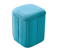 HUIBBGO Small with Storage,Velvet Storage Foot Rest Stool,Cute Foot Stool Couch Stool Cube for Living Room Bedroom Entryway-Green 32x32x37cm
