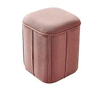 HUIBBGO Small with Storage,Velvet Storage Foot Rest Stool,Cute Foot Stool Couch Stool Cube for Living Room Bedroom Entryway-Green 32x32x37cm