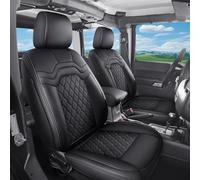 Huidasource Tacoma Black Seat Covers Full Set, Full Coverage Leather Car Seat Cushion Cover Custom Fit for Toyota Tacoma 2005-2015 Double/Crew Cab SR5 Limited TRD Sport/Off Road Base Prerunner