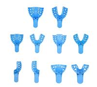 HUIFACAI 10x Disposable for Impression Trays Autoclave Perforated Trays Accessory Tool Dentist Supp Impression Trays 10 Pcs/Set Disposable Abs Blue Trays Meet Different