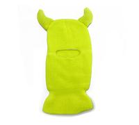 HUIFACAI Knit Balaclava Devil horn Balaclava Halloween Balaclava Hooded Hat Scarf Winter Knitted Hats Unisex Scarf, Fluorescent Yellow, Suitable for head circumference of 50-60cm