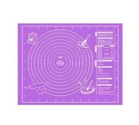 HUIFACAI Silicone Baking Mat Silicone Dough Mat Slip Proof Heat Resistant Kitchen Pad Silicone Texture for Cooking and Baking, Purple