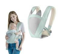 Huifen Baby Carrier, Baby Essentials Baby Wraps Lightweight Handsfree Baby Sling Carriers Travel Gear Cozy Infant Holder Adjustable Breathable Mesh Toddler Carrier Newborn to Toddler 7-40 lbs (Green)