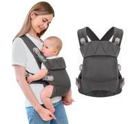 Huifen - Breathable Mesh Baby Carrier, Ergonomic Design with Head Support and Adjustable Sling for Newborn and Toddler, Baby Carrier 7-45 Pounds (Dark Grey)