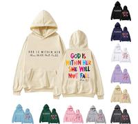 HUIFUAO Christian Christmas Sweater Christian Apparel Men Jesus Loves You Shirt Jesus Sweater Womens Christian Tshirts Jesus Is King Sweatshirt (Beige, XL)