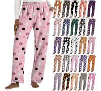HUIFUAO Halloween Pajamas Women Pants Ghost Pumpkin Pj Bottoms Funny Halloween Costumes Scary Bat Spider Print Trousers Plus Size Elastic Waist Festival Pants Clothes with (A01-Orange, XXL)