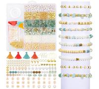 Huiguli 1500+Pcs Clay Beads Bracelet Making Kit, Nature Stone Bead for Necklace Earring Jewelry DIY, Friendship Bracelet Making Kit with Letter Beads and Pendant Charms for Teen Kids Adults
