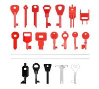 Huiguli 19 PCS Fire Alarm Test Key Set, Call Point Test Key Kit with 2 Key Rings, Fire Alarm Manual Reset Key Perfect for Engineers