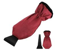Huiguli Ice Scraper for Car Windscreen, Snow Removal with Antifreeze Glove, Deicer Car Windscreen, Car Ice Scraper Tool Will be Easy to Scrape Pesky Frost and Ice from Windshield (Red)