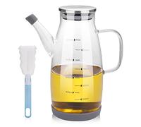 Huiguli Leakproof Olive Oil Dispenser - 1 L Measuring Bottle With Non-Drip Spout, Drizzler for Kitchen Use