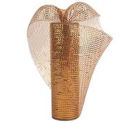 HUIHUANG Copper Deco Metallic Copper Brown Mesh Ribbon Roll Bronze Fall Decorative Mesh for Christmas Tree, Wreath Supplies, Swags, Garland, Bows and Crafts-10 Yards