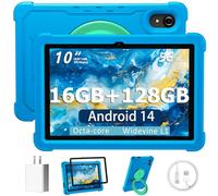 HUIHUANG Tablet 10 inch Android 14 Tablets, 16GB RAM 128GB ROM, 1TB Expand, Octa-Core, 5G/2.4G WiFi, Large Capacity Battery, 5MP + 8MP Dual Camera, Bluetooth 5.0, GPS, Drop Proof Case - Blue