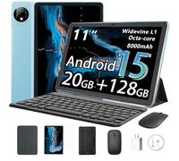 HUIHUANG Tablet 11 inch Android 15 Tablets, 20GB RAM 128GB ROM 1TB Expand, Octa-Core Processor, 8000mAh Battery, WiFi 5, Dual Camera, BT5.0, LCD Touch Screen 1280x800