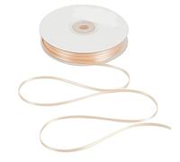 HUIHUANG Thin Satin Ribbon 1/8 inch x Continuous 100 Yards Roll Double Face Peach Satin Ribbon for Crafts, Gift Wrapping, DIY Bows, Invitation Card, Tag Decoration, Ornaments Decor