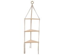 huihuay 1/2/3 Layer Retro Rope Hanging Rack Corner Wall Shelf House Storage Organizer Ladder Floating Shelves for Bedroom floating shelves brackets wall mounted corner shelf organizer for bedroom