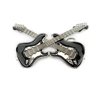 huihuay Guitar Shape Belt Buckle Music Lover Clothing Accessories Musical Instrument Shape Belt Buckle for Adult Unisex guitar belt buckles men metal guitar belt buckle