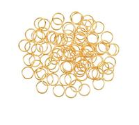 HUIHUIBAO 100 Pieces Open Jump Ring Metal Split Rings for Jewelry and Crafts Making Wind Chimes Costuming Ornaments (Gold, 12mm)