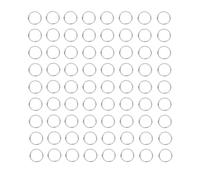 HUIHUIBAO 100 Pieces Open Jump Ring Metal Split Rings for Jewelry and Crafts Making Wind Chimes Costuming Ornaments (Silver, 12mm)