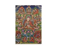 HUIHUO Guru Rinpoche Second Buddha Tibetan Thangka Poster Poster Cool Artworks Painting Wall Art Canvas Prints Hanging Picture Home Decor Posters Gift Idea 08x12inch(20x30cm)