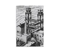 HUIHUO MC Escher Posters Paintings Painting On Canvas Wall Art Poster Scroll Picture Print Living Room Walls Decor Home Posters 12x18inch(30x45cm)