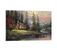 HUIHUO Painter Bob Ross Work Poster Canvas Art Poster And Wall Art Picture Print Modern Family Bedroom Decor Posters 12x18inch(30x45cm)