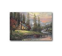 HUIHUO Painter Bob Ross Work Poster Posters Wall Art Painting Canvas Gift Living Room Prints Bedroom Decor Poster Artworks 20x30inch(50x75cm)