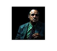 HUIHUO Salvatore Corsitto The Godfather Marlon Brando Francis Movie Poster Vito Corleone12 Classic Movie Canvas Art Poster And Wall Art Picture Print Modern Family Decor Posters 12x12inch(30x30cm)