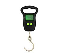 HUIJI Luggage Scale Electronic Balance Digital 110lb/50kg Postal Hanging Hook Scale LCD Backlit Balance Travel Weight Scale Big Hook (Black)