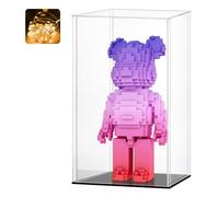 HUIJINTAO Clear Acrylic Display Case Countertop Box Cube Organizer Stand Dustproof Protection Showcase for Action Figures/Toys/Collectibles(8x8x12inch;20x20x30cm)