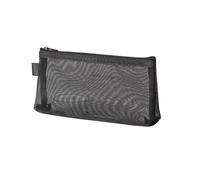 HUIJIQX 1Pc Simple Transparent Portable Mesh Pencil Case Pen Bag Office Student Pencil Cases School Supplies Pen Box Bill Storage Bag(BK)