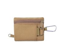 HUIJIQX 2PCS Mini Wallet Men's EDC Molle Pouch Portable Key Card Case Coin Purse Hunting Bag Zipper Pack Multifunctional Bag(Mud Color)