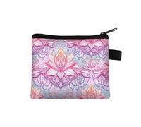 HUIJIQX Coin Purse Women Small Wallet Ladies Multicolor Pattern Cute Coin Bag Mandala Flower Print ID Credit Card Case Mini Coin Holde(028)