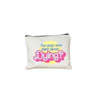 HUIJIQX Come on Barbie Cartoon Print Women's Makeup Bag Canvas Pencil Bag Wallet Student Pencil Bag Toilet Bag Reusable Gift(1)
