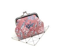 HUIJIQX Fashion Flower Printing Coin Purses Girl Hasp Zero Wallet Ladies Purse Female Mini Money Bag PU Leather Key Card Holder Wallet(6,1PCS)