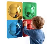 HUIJUTCHEN 4PCS Bubble Convex Mirror Panel 25.4 * 25.4cm Autism Sensory Equipment Sensory Toys for Autism Acrylic Bubble Mirror Toys for Kids for Classroom, Playroom & Montessori Space