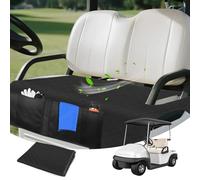 HUIJUTCHEN Golf Cart Seat Covers,Breathable Golf Cart Seat Towel Blanket for EZGO,Yamaha, Club Car and More 2-Seats Cart,Universal Golf Cart Accessories with 4 Front Pockets & Non-Slip Bottom
