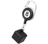 HUIKANGSHENG Billiard Chalk Holder, Pool Cue Chalk Holder with Retractable Key Ring | Portable Leak-Proof Design On-The-Go Billiards Accessories for Players (Black)