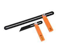 HUIKJI 2Pcs Horizontal Sliding T-Bevel Gauge,Activity Angle Ruler Protractor Level Tool T-bevel Ruler with Horizontal and Vertical Bubble