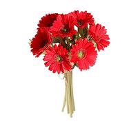 HUIKJI 7PCS Artificial Gerbera Daisies Flowers Bouquet,Silk Daisy Fake Sunflowers Flowers for Home Hotel Office Party Garden Centerpieces Arrangements Simulation Craft Decoration-32CM