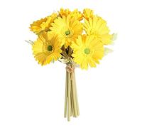 HUIKJI 7PCS Artificial Gerbera Daisies Flowers Bouquet,Silk Daisy Fake Sunflowers Flowers for Home Hotel Office Party Garden Centerpieces Arrangements Simulation Craft Decoration-32CM