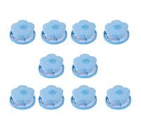 HUIKJI Washing Machine Hair Filter,10Pcs Cleaning Mesh Bag Plum-Shaped Reusable Blue Pink Lint Catcher Floating Household