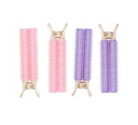HUIKKJP Kunk Bangs Curler Full Rising Hand Rolled Oval Soft Hair Curler Easy to Use (Purple Pink 2 Pieces)