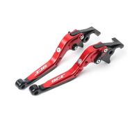 HUIKO Adjustable CNC Folding Extendable Brake Clutch Levers for Yamaha XJ6 XJ6N Diversion 2009-2020 Motorcycle Accessories(Red-B)