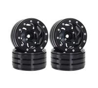 HUIKREW For Axial For SCX10 For Traxxas For TRX4 For TRX6 D90 1/10 Metal 1.9" Beadlock Wheels Rims Tornado Holes RC Car Crawler Parts RC Beadlock Hubs(Black)